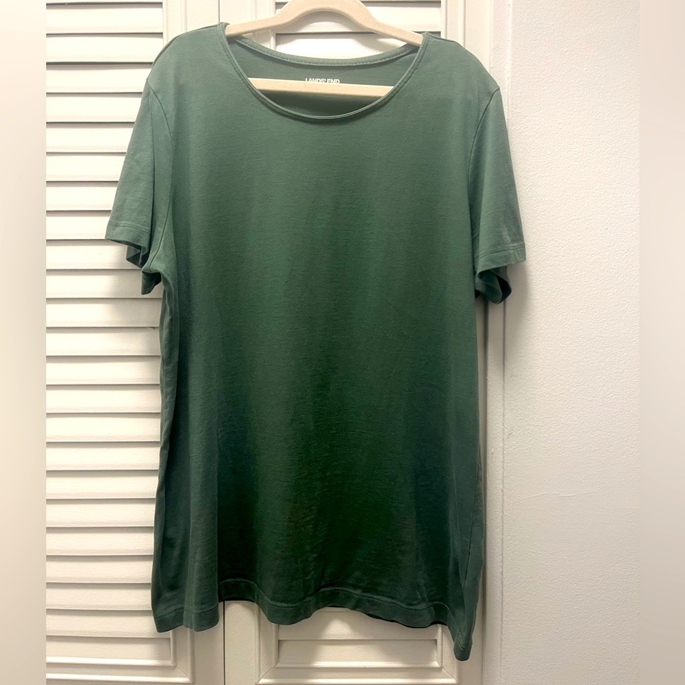 HALF-PRICE w/ any other item! Lands End SP sage green t-shirt